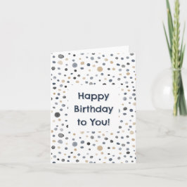 Lars Confetti Watercolor Dots Birthday Card Kort