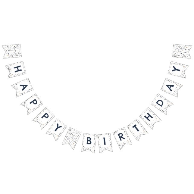 Lars Confetti Watercolor Dots Bunting Flagga (Alla)