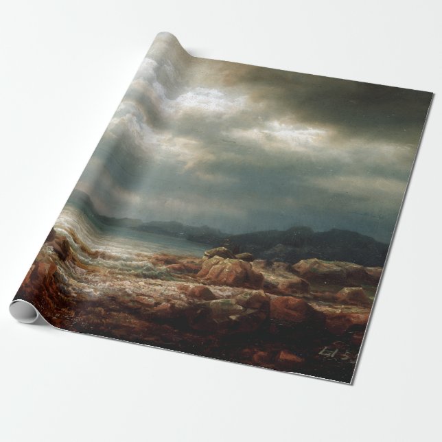 Lars kust- Hertervig landskap Presentpapper (Utrullad)