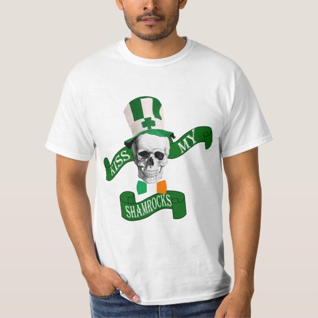 Lårskalle Iriska St patrick's day Tee Shirt (Framsida)