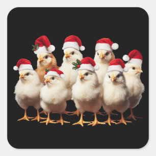 Lårskallig jul, Julafton Animal Lover Gift Fyrkantigt Klistermärke