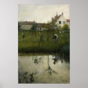 Larsson - den gamle och Nursery Garden Poster