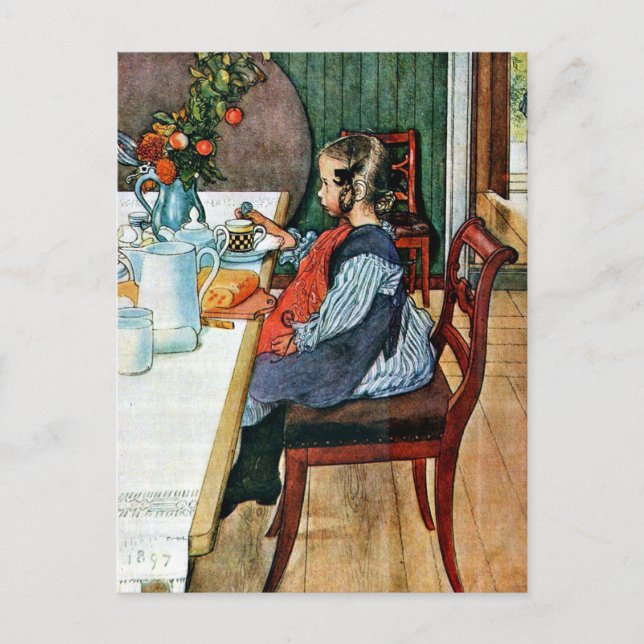 Larsson: En sen risers frukost Vykort (Framsida)