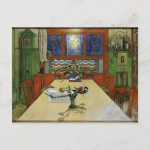 Larsson - Evening, Insida Vykort
