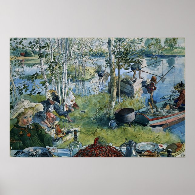 Larsson - Kräftfiske (Från Ett Hem) Poster (Framsidan)