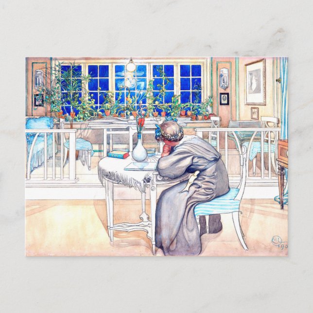 Larsson - Kväll vid Resa till England Vykort (Framsida)