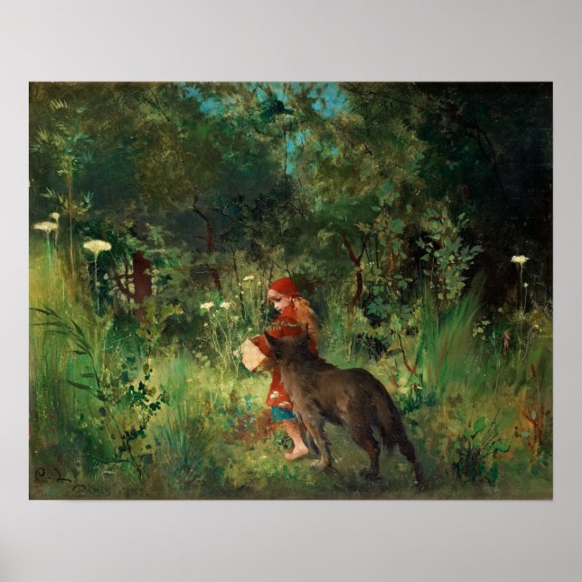 Larsson - Little Red Riding Huva 1881 Poster (Framsidan)