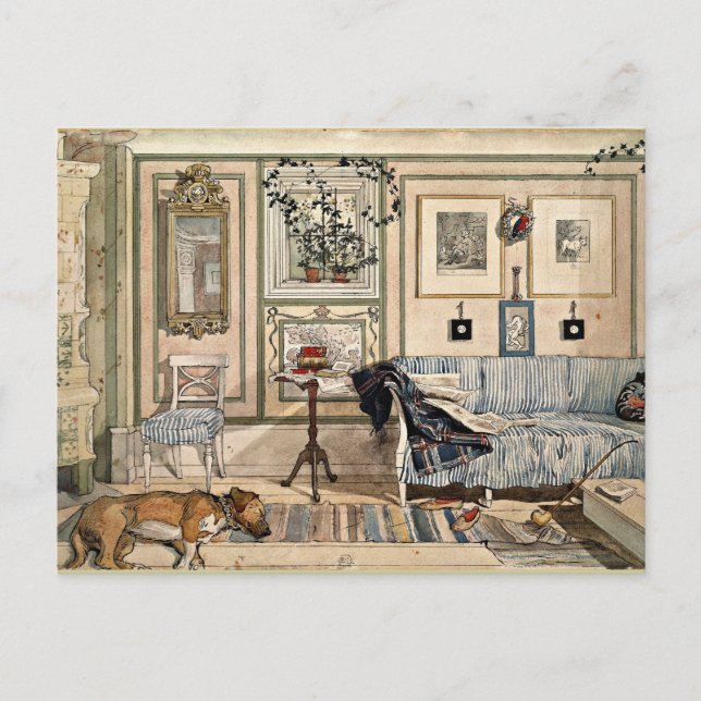 Larsson - Mysiga hörnet, 1894, konstverk Vykort (Framsida)