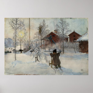 Larsson - Yard and Washhouse (från ett hem) Poster