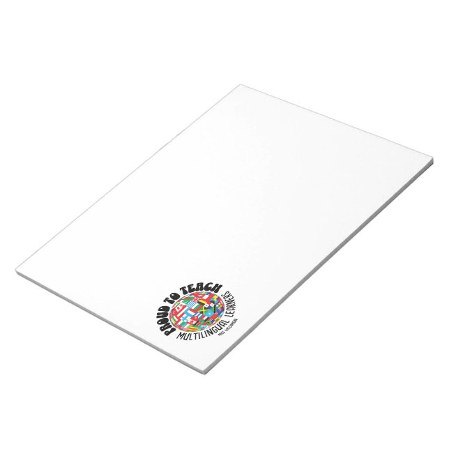 LÄRT ATT LÄRA MULTILINGUELLA LÄRARE ESL-LÄRARE ANTECKNINGSBLOCK (Vinklad)