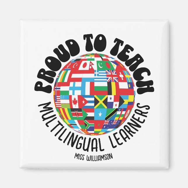 LÄRT ATT LÄRA MULTILINGUELLA LÄRARE ESL-LÄRARE MAGNET (Framsidan)