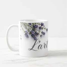 L'Art de Vivre Minimalist French Typography Kaffemugg