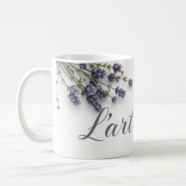 L'Art de Vivre Minimalistisk fransk typografi Kaffemugg (Vänster)