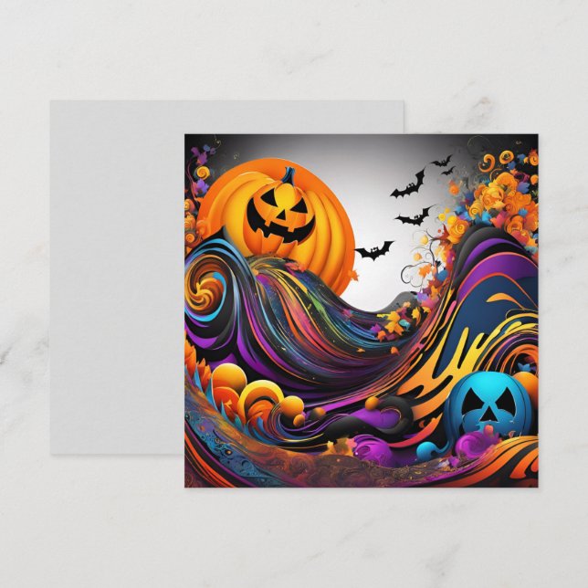 L'art d'Halloween Inbjudningar (Fram/baksida)