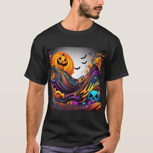 L'art d'Halloween T Shirt (Framsida)