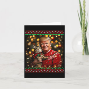 Lårt Katt Lover-julsöt Trump Ugly Chris Kort