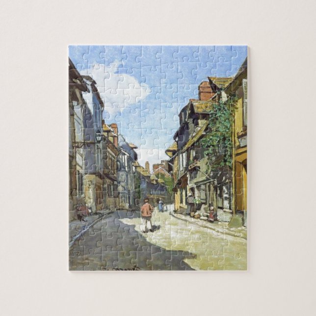 Laruen Bavolle på Honfleur vid Claude Monet Pussel (Vertikal)