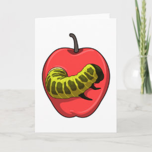 Larv med äpple kort