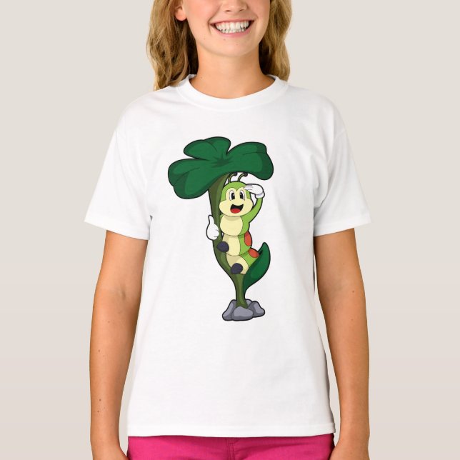 Larv med blad t shirt (Framsida)