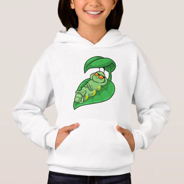 Larv med blad t shirt (Framsida)