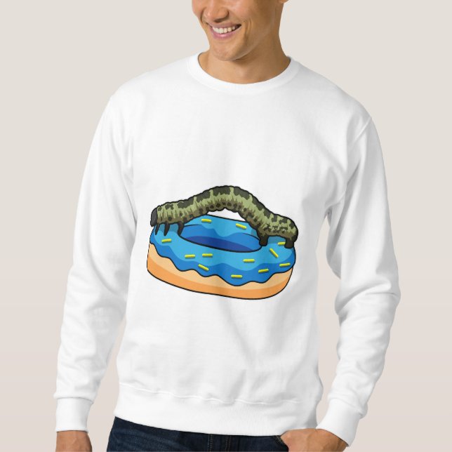 Larv med Munk Lång Ärmad Tröja (Framsida)