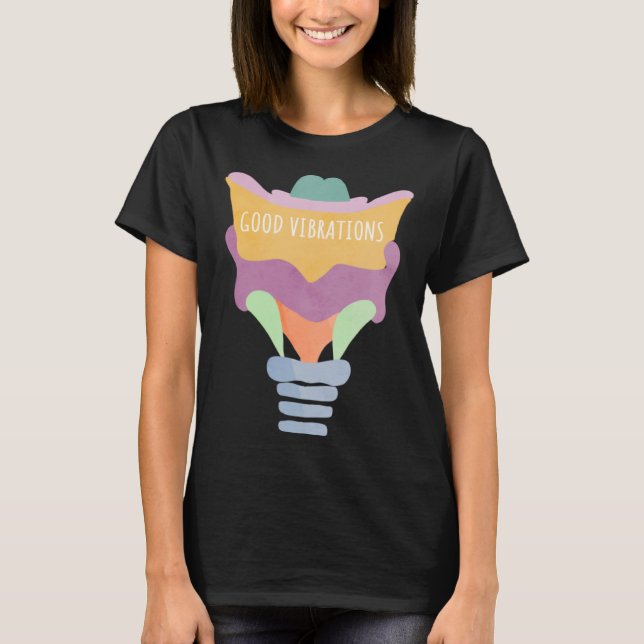 Larynx Pun Good Vibrations T Shirt (Framsida)