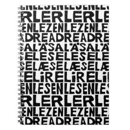 Läs 8 Språk Lino Skriv ut fotopatbok för Spiral Anteckningsbok