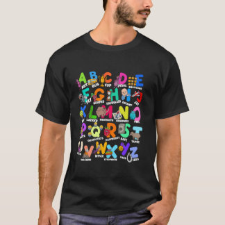 Läs Alfabet ABC för Boys Vuxnas Preschool Tea T Shirt