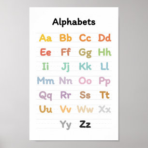 Läs alfabet poster