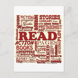 Läs allt om rött! vykort