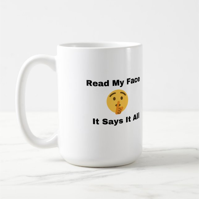Läs Ansikte, det står allt på en Kaffemugg (Vänster)