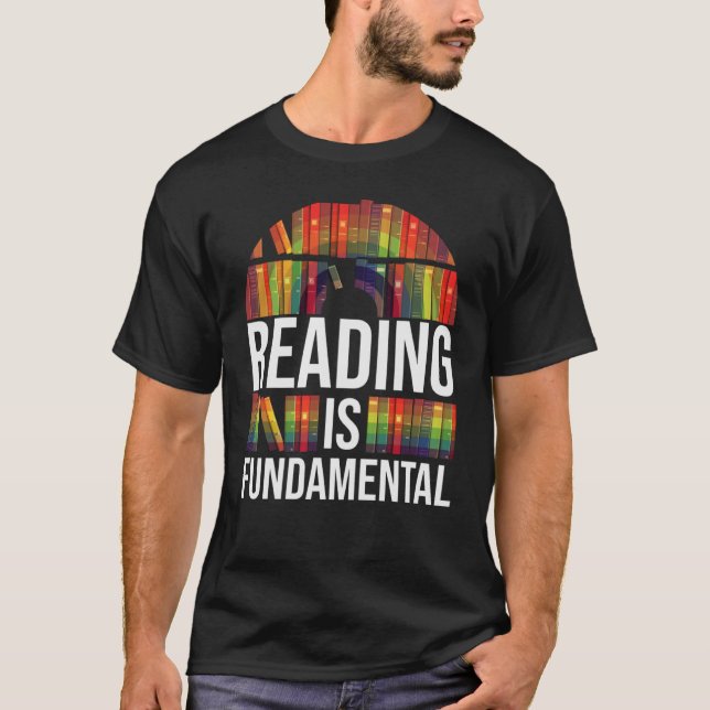Läs är grundläggande poetry Bookworm och Bok Re T Shirt (Framsida)