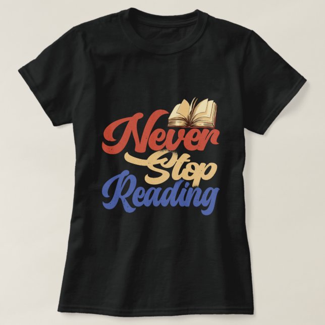 Läs är min favoritsport. Sluta aldrig läsa Pu T Shirt (Design framsida)