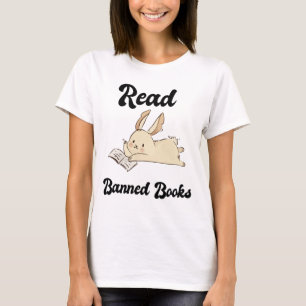 Läs Bannad Bokar Adsible Rabbit T Shirt
