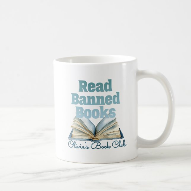 Läs Bannad Bokar Bok Klubb Kaffemugg (Höger)