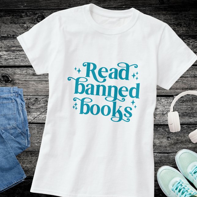 Läs Bannad Bokar Reading Älskare Typography T Shirt (Skapare uppladdad)