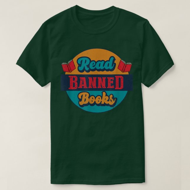 Läs Bannad Bokar Retro Bookish Smut Bok Reading Re T Shirt (Design framsida)