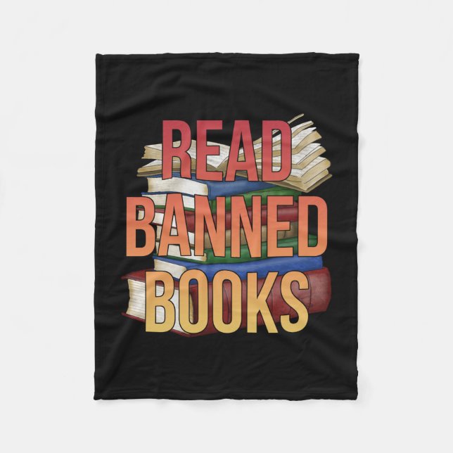 Läs Banngarin Bokar Bibrarian Bookworm Bok Reader Fleecefilt (Framsidan)