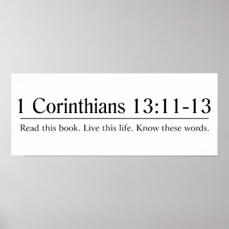 Läs bibeln 1 Corinthians 13:11-13 Poster