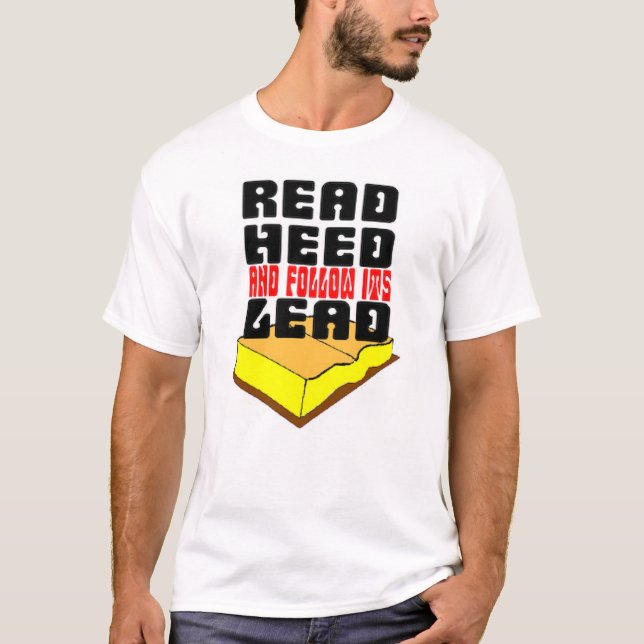 Läs bibeln för heligan och följ dess exempel t shirt (Framsida)