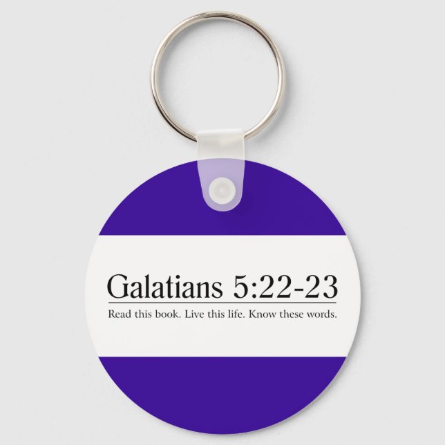Läs bibeln Galatians 5:22-23 Nyckelring (Framsida)