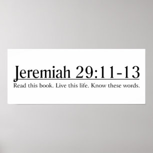 Läs bibeln Jeremiah 29:11-13 Poster