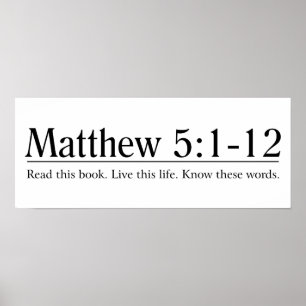 Läs bibeln Matthew 5:1-12 Poster