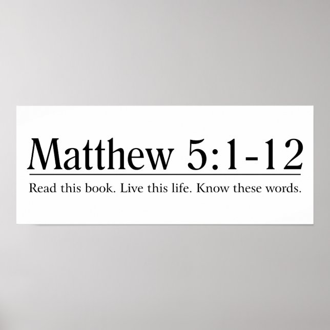 Läs bibeln Matthew 5:1-12 Poster (Framsidan)