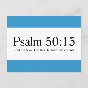 Läs bibeln Psalm 50:15 Vykort