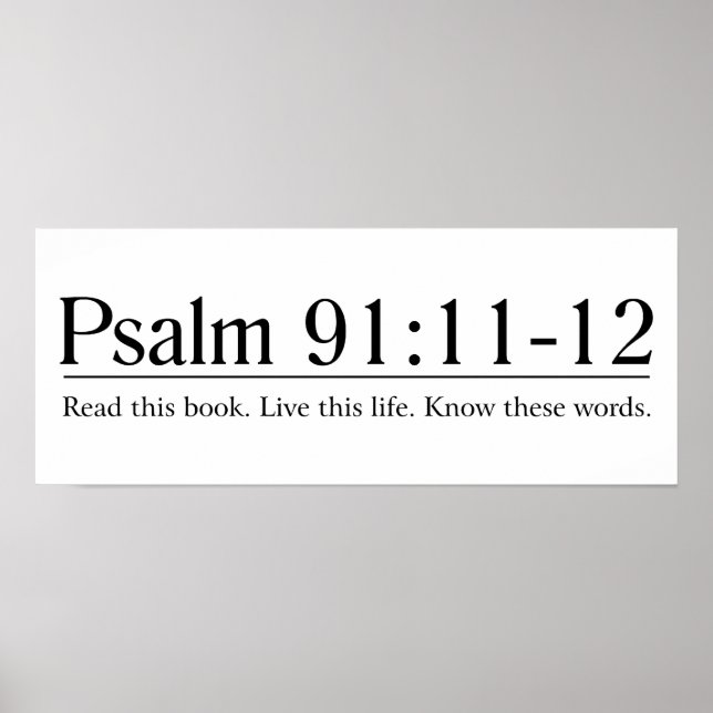 Läs bibeln Psalm 91:11-12 Poster (Framsidan)