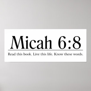 Läs Bible Micah 6:8 Poster