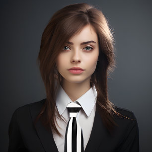 Läs Black & White Lodrät Rand Neck Tie Slips