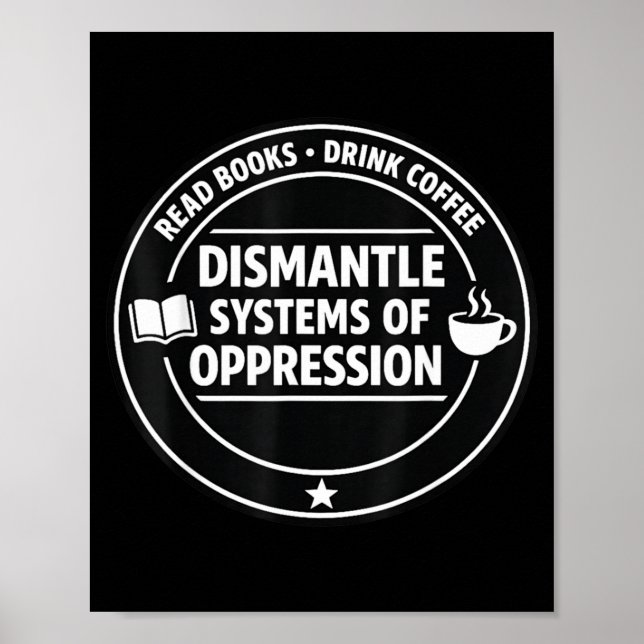 Läs böcker drick kaffe demontera system av poster (Framsidan)
