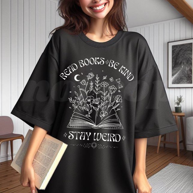 Läs Bokar Be om vänlighet, stanna Konstig T Shirt (Skapare uppladdad)